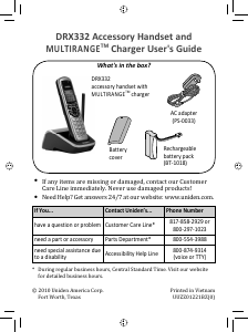 Manual Uniden DRX 332 Wireless Phone