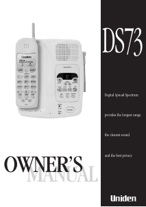 Manual Uniden DS 73 Wireless Phone