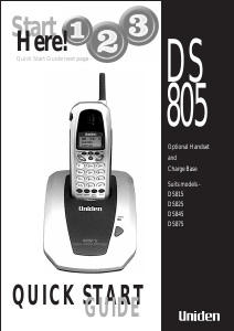 Manual Uniden DS 805 Wireless Phone