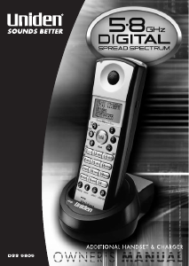 Manual Uniden DSS 5805 Wireless Phone