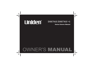 Manual Uniden DSS 7815 Wireless Phone