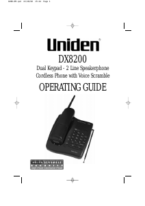 Manual Uniden DX 8200 Wireless Phone