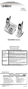 Manual Uniden DXAI 8580 Wireless Phone