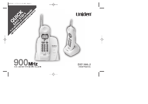 Manual Uniden DXI 386-2 Wireless Phone