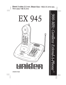 Manual Uniden EX 945 Wireless Phone