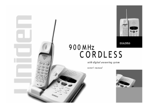 Manual Uniden EXA 2950 Wireless Phone