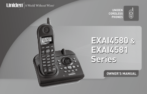 Manual Uniden EXAI 4580 Wireless Phone