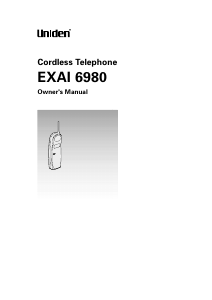 Manual Uniden EXAI 6980 Wireless Phone