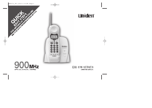 Manual Uniden EXI 376 Wireless Phone