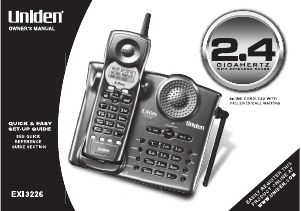 Manual Uniden EXI 3226 Wireless Phone
