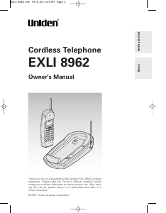 Manual Uniden EXLI 8962 Wireless Phone