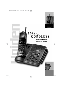 Manual Uniden EXP 2905 Wireless Phone