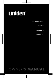 Manual Uniden EXP 4240 Wireless Phone