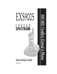 Manual Uniden EXS 9005 Wireless Phone