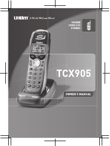 Manual Uniden TCX 905 Wireless Phone