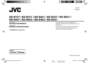 Mode d’emploi JVC KD-R453 Autoradio