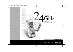 Manual Uniden TRU 546 Wireless Phone