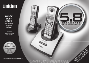 Manual Uniden TRU 5860 Wireless Phone