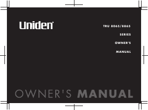 Manual Uniden TRU 8065 Wireless Phone