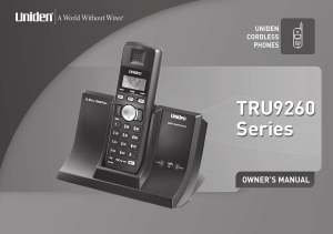 Manual Uniden TRU 9260 Wireless Phone