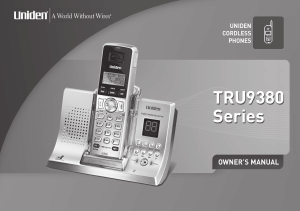 Manual Uniden TRU 9380 Wireless Phone