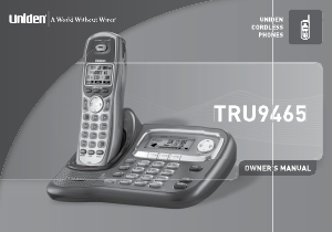 Manual Uniden TRU 9465 Wireless Phone