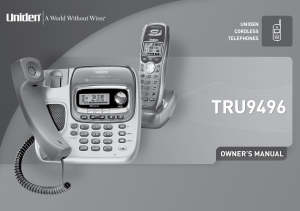 Manual Uniden TRU 9496 Wireless Phone