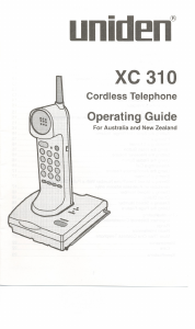 Manual Uniden XC 310 Wireless Phone