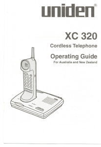 Manual Uniden XC 320 Wireless Phone