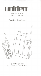 Manual Uniden XC 630 Wireless Phone