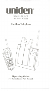 Manual Uniden XC 633 Wireless Phone