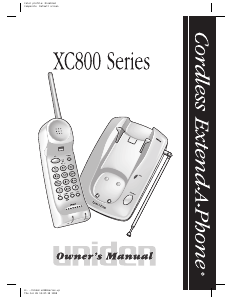 Manual Uniden XC 800 Wireless Phone