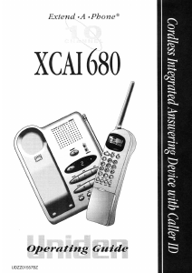 Manual Uniden XCAI 680 Wireless Phone