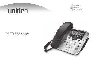 Manual Uniden DECT 1588 Phone