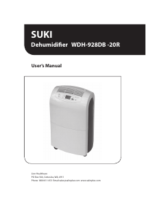 Manual SUKI WDH-928DB-20R Dehumidifier