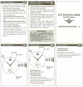 Manual Stührling G Movement