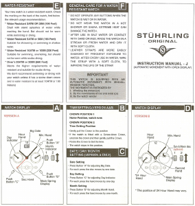 Manual Stührling J Movement