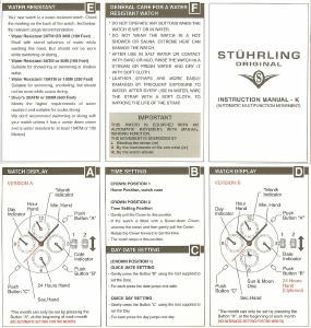 Manual Stührling K Movement