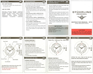 Handleiding Stührling WTD Uurwerk