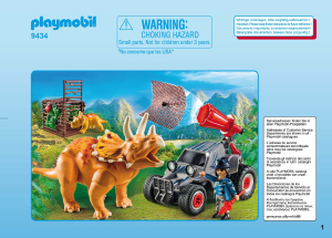 Mode d’emploi Playmobil set 9434 The Explorers Bandit avec tricératops