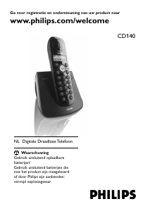 Handleiding Philips CD140 Draadloze telefoon