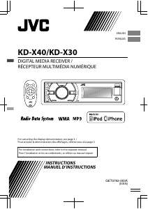 Manual JVC KD-X30 Car Radio