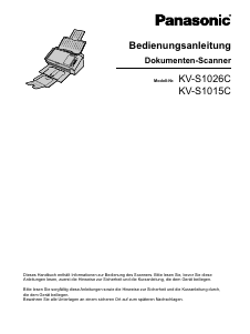 Bedienungsanleitung Panasonic KV-S1015C Scanner