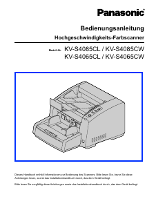 Bedienungsanleitung Panasonic KV-S4085CW Scanner