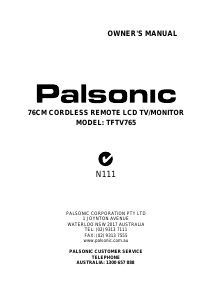 Manual Palsonic TFTV765 LCD Television