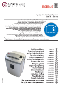 Manual intimus 20 SC2 Paper Shredder