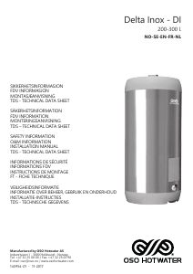 Handleiding OSO Delta Inox DI 300 l Boiler