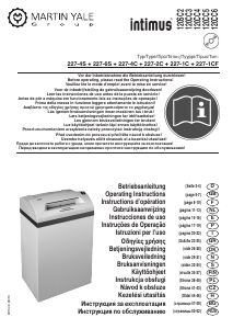 Manual de uso intimus 120 CC4 Destructora