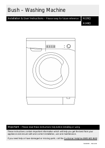 Handleiding Bush A126Q Wasmachine