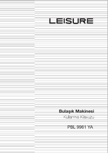 Kullanım kılavuzu Leisure PBL 9961 YA Bulaşık makinesi